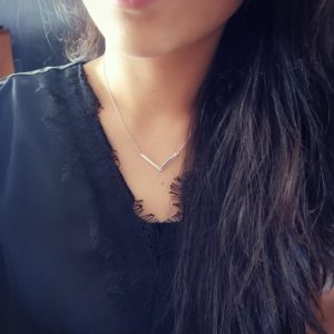 Collier V argent